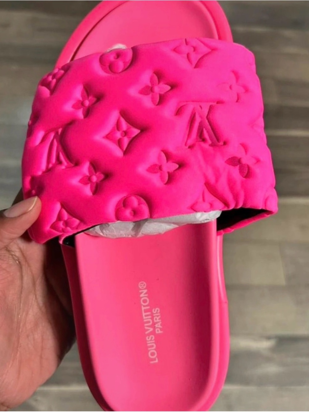 Louis Vuitton Women’s Pink Pillow Pool Slide Sandal